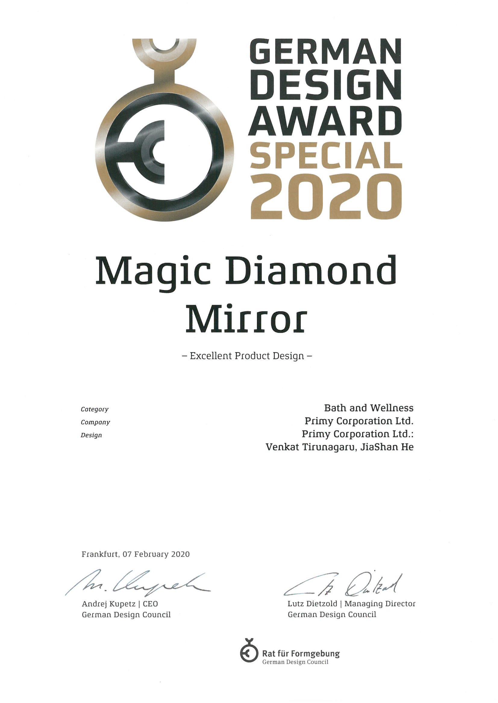 2020 winner GDA magicMirror